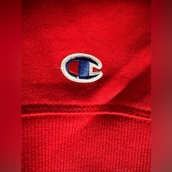 CHAMPION Vibrant Red Men’s Medium Crewneck Sweatshirt, EUC Preloved - Picture 3 of 6